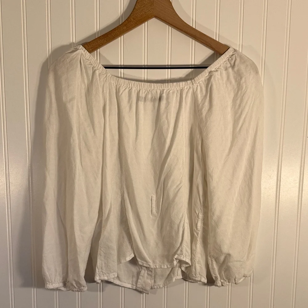 Abercrombie & Fitch White Button-Down Blouse Long Sleeve Women’s Size Small - Picture 6 of 12